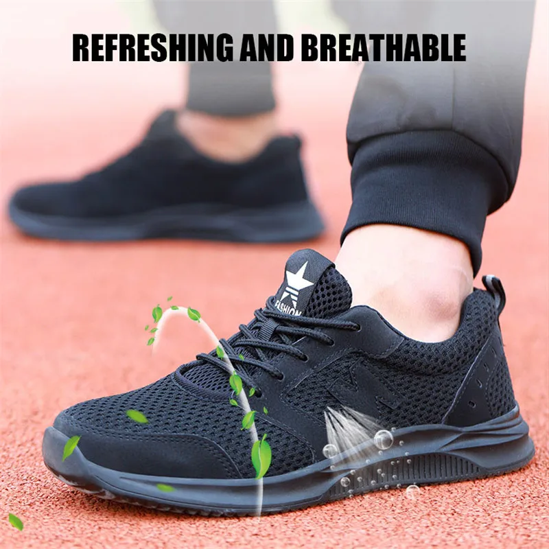Summer Men's Safety Shoes Indestructible Anti-Smashing European Standard Steel Head Fashion Breathable Work Boots Men Work Shoes
Summer Men's Safety Shoes Indestructible Anti-Smashing European Standard Steel Head Fashion Breathable Work Boots Men Work Shoes