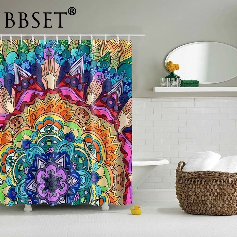 Bohemian Style Shower Curtain Colorful Strange Graphics Pattern Waterproof Multi-size Douchegordijn Bathroom Decor with 12 Hooks
Bohemian Style Shower Curtain Colorful Strange Graphics Pattern Waterproof Multi-size Douchegordijn Bathroom Decor with 12 Hooks