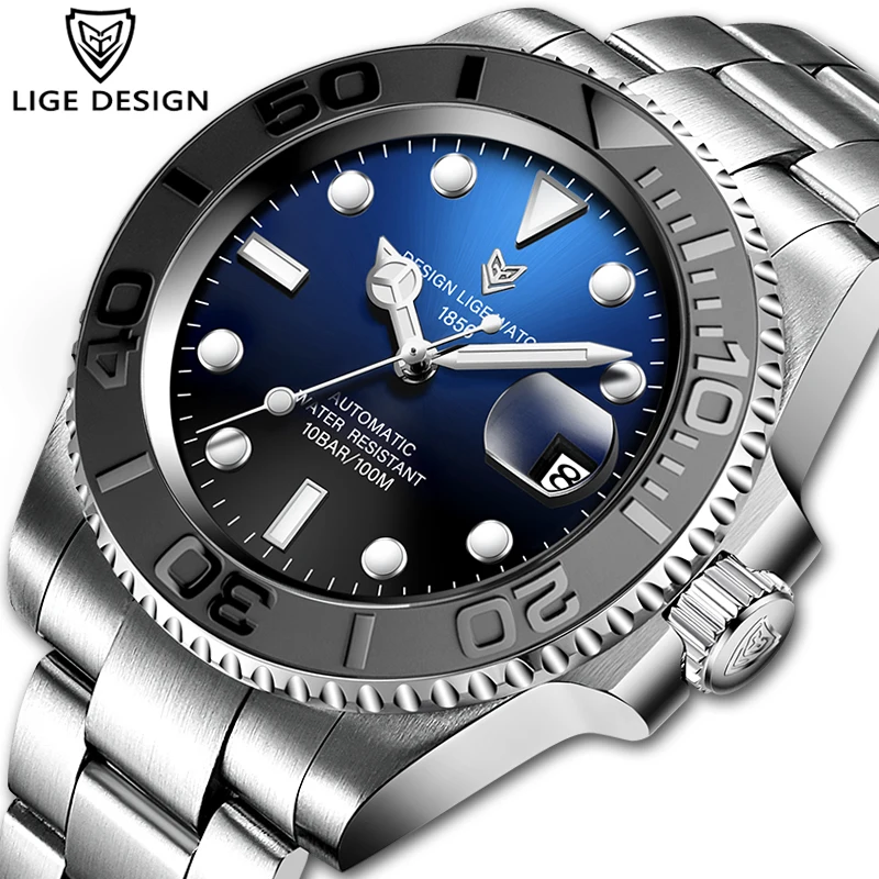 2021 New LIGE Sapphire Mechanical Watches GMT Men Luxury 100M Waterproof Automatic Watch Fashion Stainless Steel Wristwatch Male
2021 New LIGE Sapphire Mechanical Watches GMT Men Luxury 100M Waterproof Automatic Watch Fashion Stainless Steel Wristwatch Male