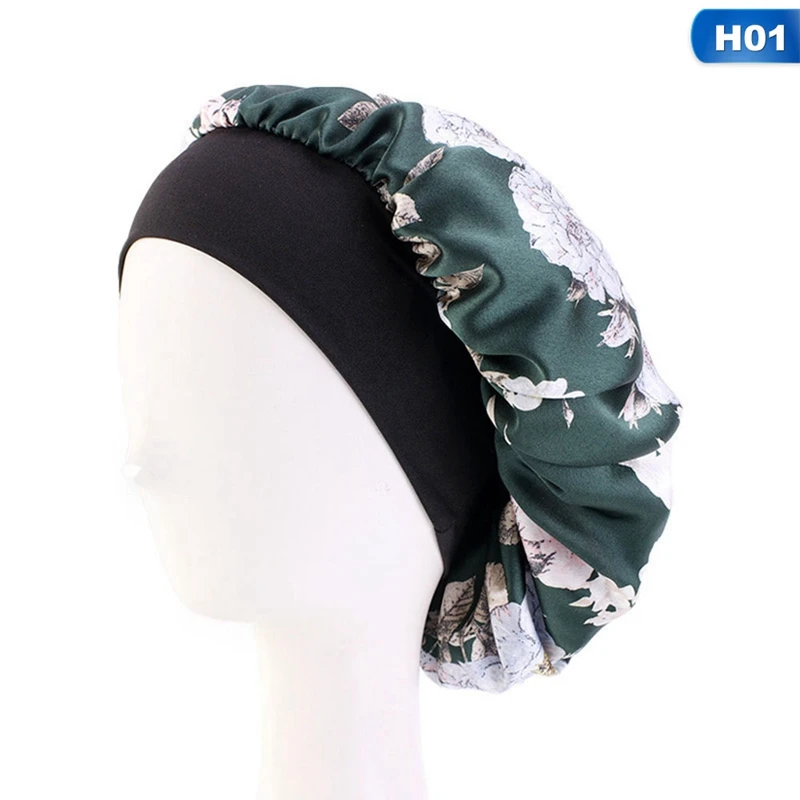 Floral Prints Nightcap Wide Side Satin Sleeping Cap Hair Loss Caps Chemotherapy Hats Beanie With Soft Elastic Band Hair Care 
Floral Prints Nightcap Wide Side Satin Sleeping Cap Hair Loss Caps Chemotherapy Hats Beanie With Soft Elastic Band Hair Care