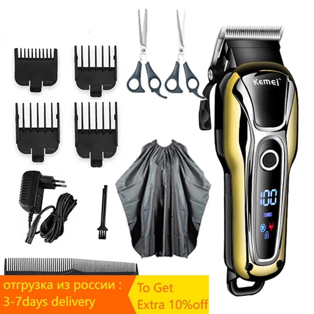 100-240V Kemei Professional Hair Clipper Rechargeable Hair Trimmer Beard Shaving Machine Hair Cutting For Barber
100-240V Kemei Professional Hair Clipper Rechargeable Hair Trimmer Beard Shaving Machine Hair Cutting For Barber