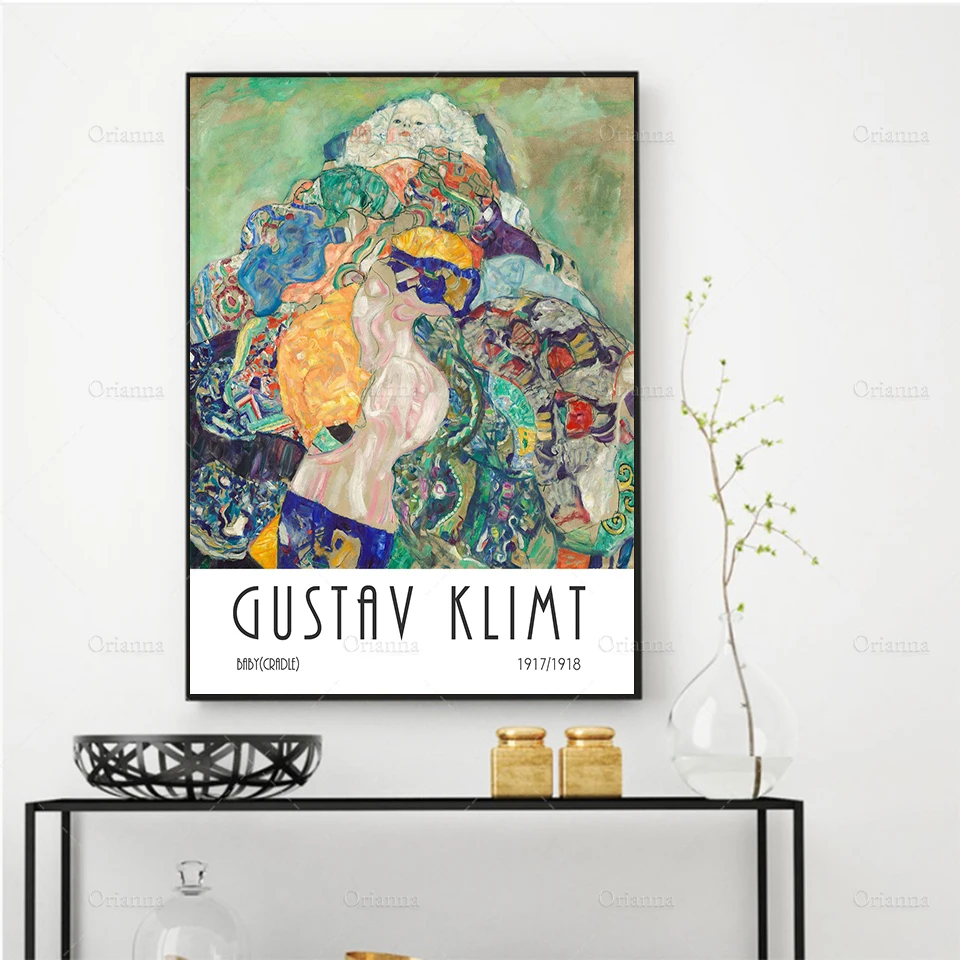 

Gustav Klimt art, Baby (cradle) 1917 - 1918, Gustav Klimt Print, Art deco, Modern art - Gift Idea - Wall art poster printPrints