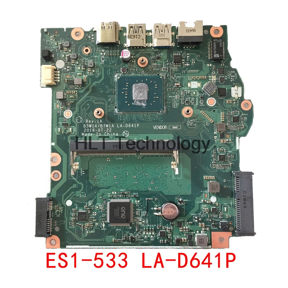 Laptop motherboard For ACER Aspire ES1-533 B5W1A B7W1A LA-D641P NBGH411001 NB.GH411.001 N3350 CPU DDR3 Mainboard
Laptop motherboard For ACER Aspire ES1-533 B5W1A B7W1A LA-D641P NBGH411001 NB.GH411.001 N3350 CPU DDR3 Mainboard