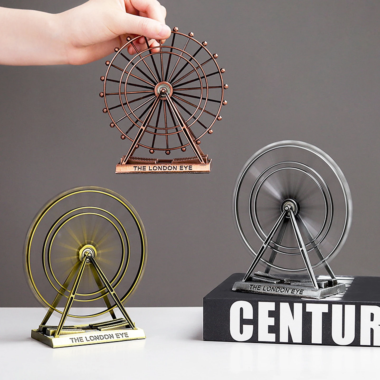 Ferris Wheel Shaped DIY Ornament Wrought Iron Free-standing Rotatable Sculpture For Home Decoration
Ferris Wheel Shaped DIY Ornament Wrought Iron Free-standing Rotatable Sculpture For Home Decoration