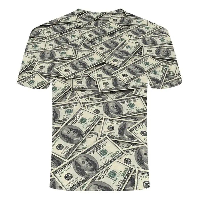 2021 new 3D printed banknote dollar T-shirt men's summer casual short-sleeved 3D T-shirt top
2021 new 3D printed banknote dollar T-shirt men's summer casual short-sleeved 3D T-shirt top