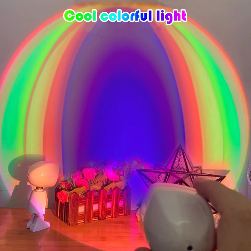 LED Robot Sunset Projection Lamp Rainbow Astronaut Night Lights USB Rechargeable Romantic Atmosphere Party Home Decorations
LED Robot Sunset Projection Lamp Rainbow Astronaut Night Lights USB Rechargeable Romantic Atmosphere Party Home Decorations