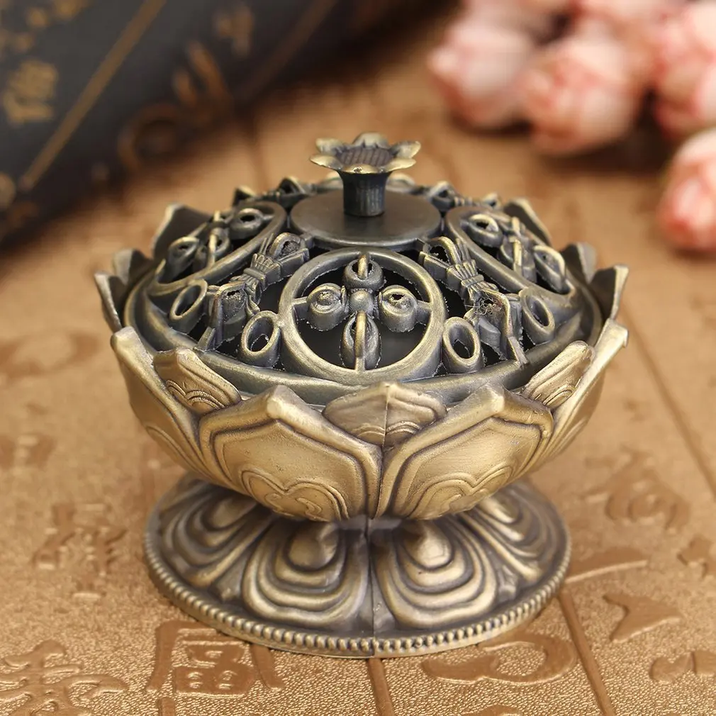 Buddha Incense Burner Alloy Lotus Flower Incense Holder Handmade Censer Buddhist Office Decoration Spiritual Decor Zen Garden
Buddha Incense Burner Alloy Lotus Flower Incense Holder Handmade Censer Buddhist Office Decoration Spiritual Decor Zen Garden
