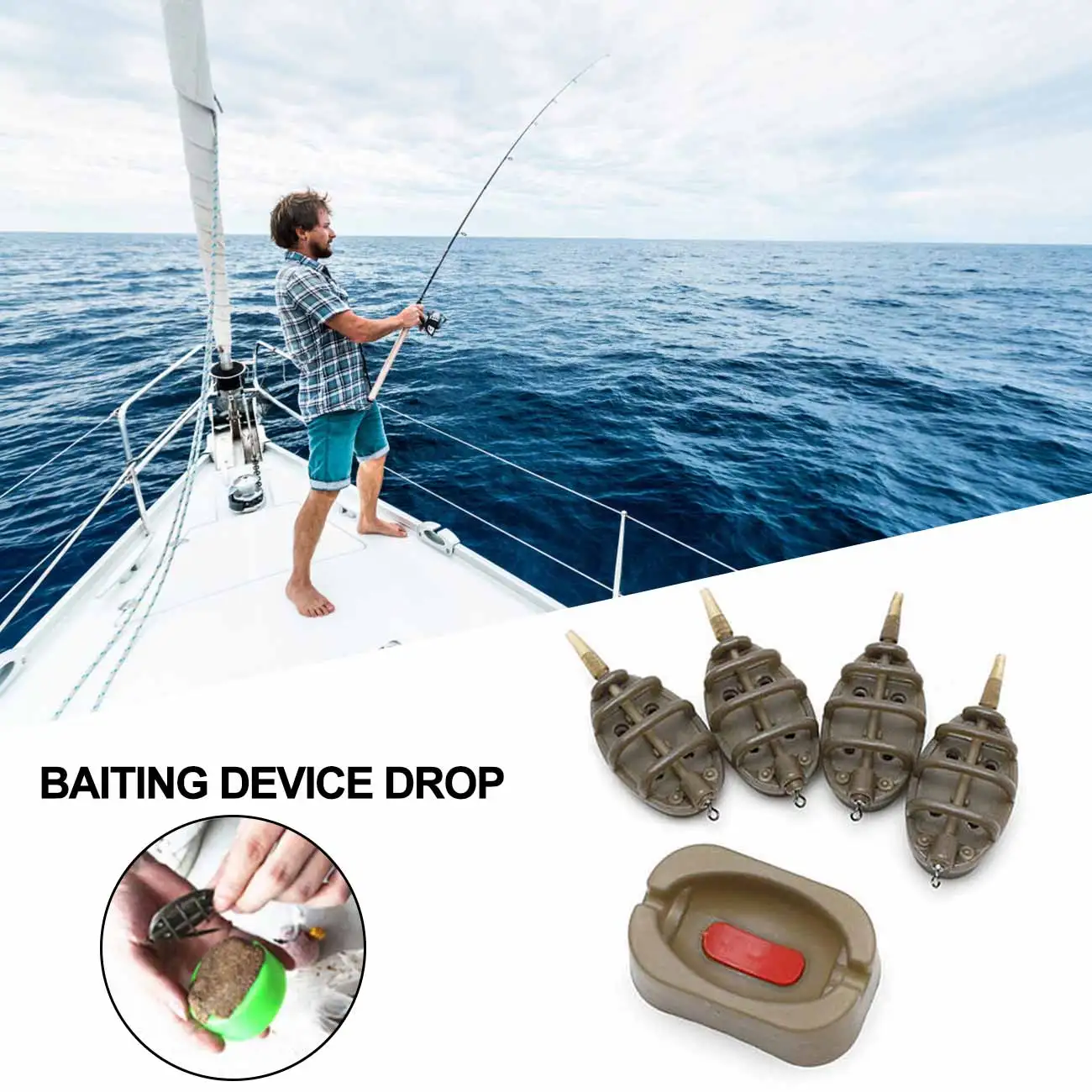 5pcs Fishing Feeder Set Carp Fishing Tackle 4 Inline Method Feeders with 1 Mould Carp Fishing Accessories Gift for Men
5pcs Fishing Feeder Set Carp Fishing Tackle 4 Inline Method Feeders with 1 Mould Carp Fishing Accessories Gift for Men