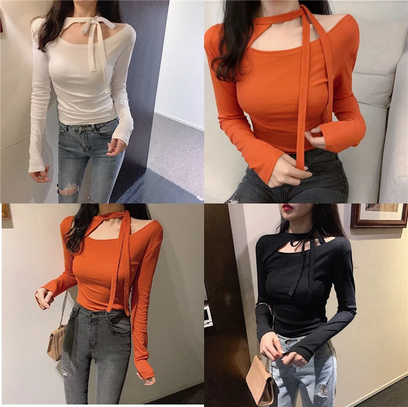 Hollow Out Slim Halter Sexy Club Tees Ladies Tops Fashion Brand Spring Autumn Solid Long Sleeve T Shirts Woman Moda Feminina New
Hollow Out Slim Halter Sexy Club Tees Ladies Tops Fashion Brand Spring Autumn Solid Long Sleeve T Shirts Woman Moda Feminina New