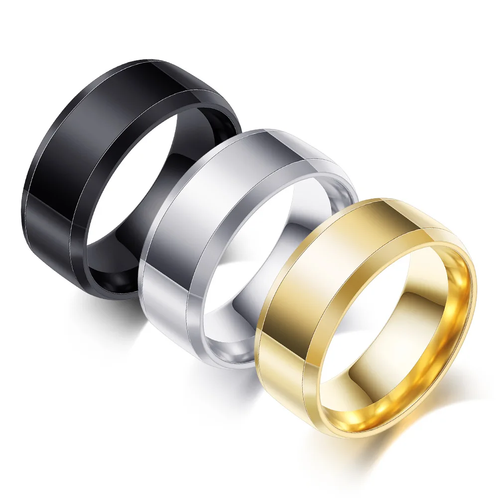 2021 Simple Men's Domineering Double Beveled Three-color Ring Laser Titanium Steel Rings 8mm Glossy Ring
2021 Simple Men's Domineering Double Beveled Three-color Ring Laser Titanium Steel Rings 8mm Glossy Ring