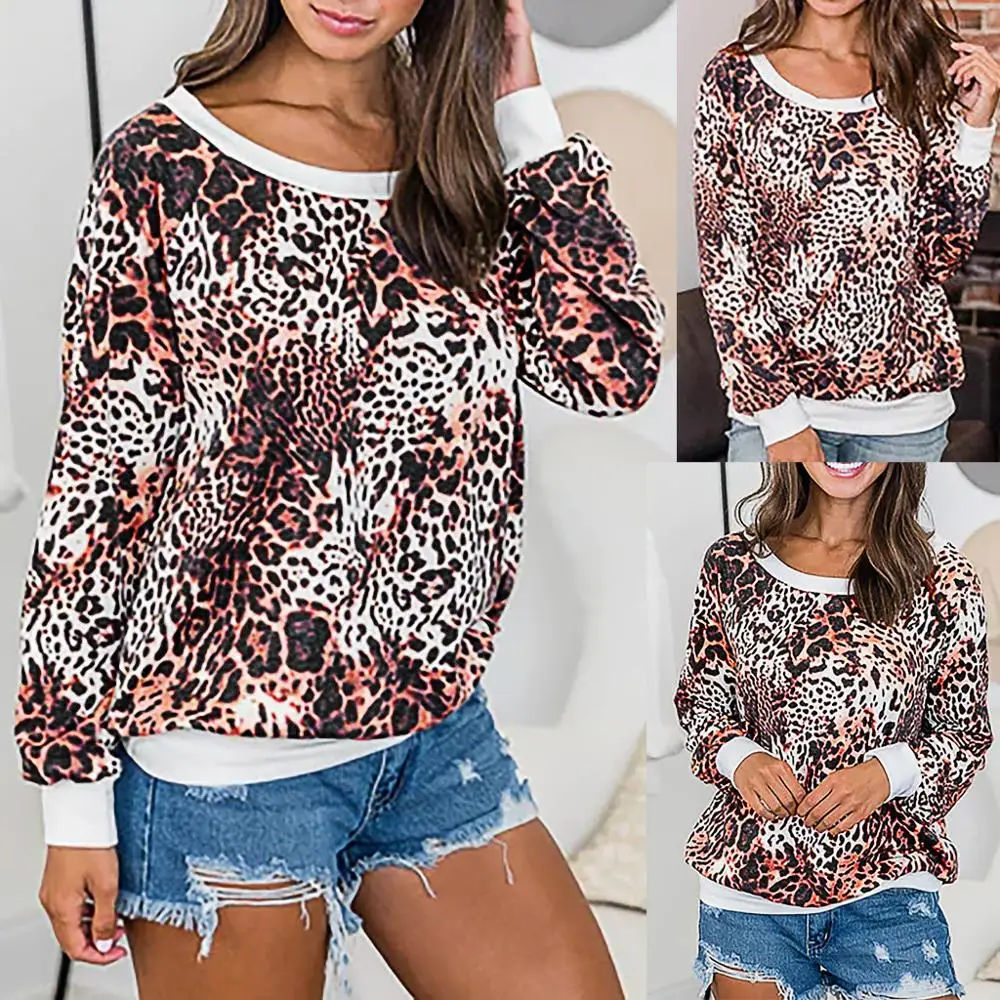 Woman Leopard Knitted Sweater Animal Print Long Sleeve Round Neck Pullover Knitwear Female Jumper Tops Leopard Print Long BB3M 
Woman Leopard Knitted Sweater Animal Print Long Sleeve Round Neck Pullover Knitwear Female Jumper Tops Leopard Print Long BB3M