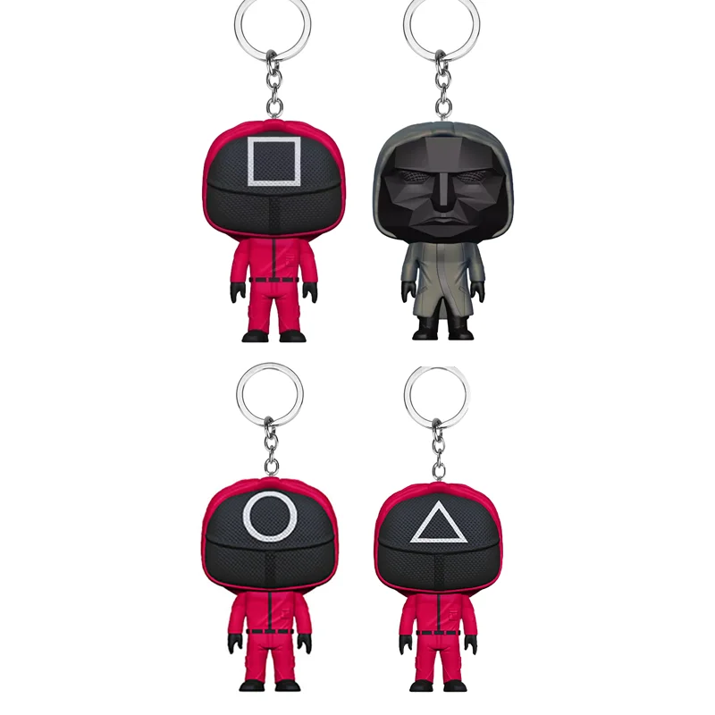 Squid Game Figures Mask Keychain Charms Keychains for Ladies Women Men Pet Backpack School Bag Ornaments Kids Key Chain Toy Gift
Squid Game Figures Mask Keychain Charms Keychains for Ladies Women Men Pet Backpack School Bag Ornaments Kids Key Chain Toy Gift