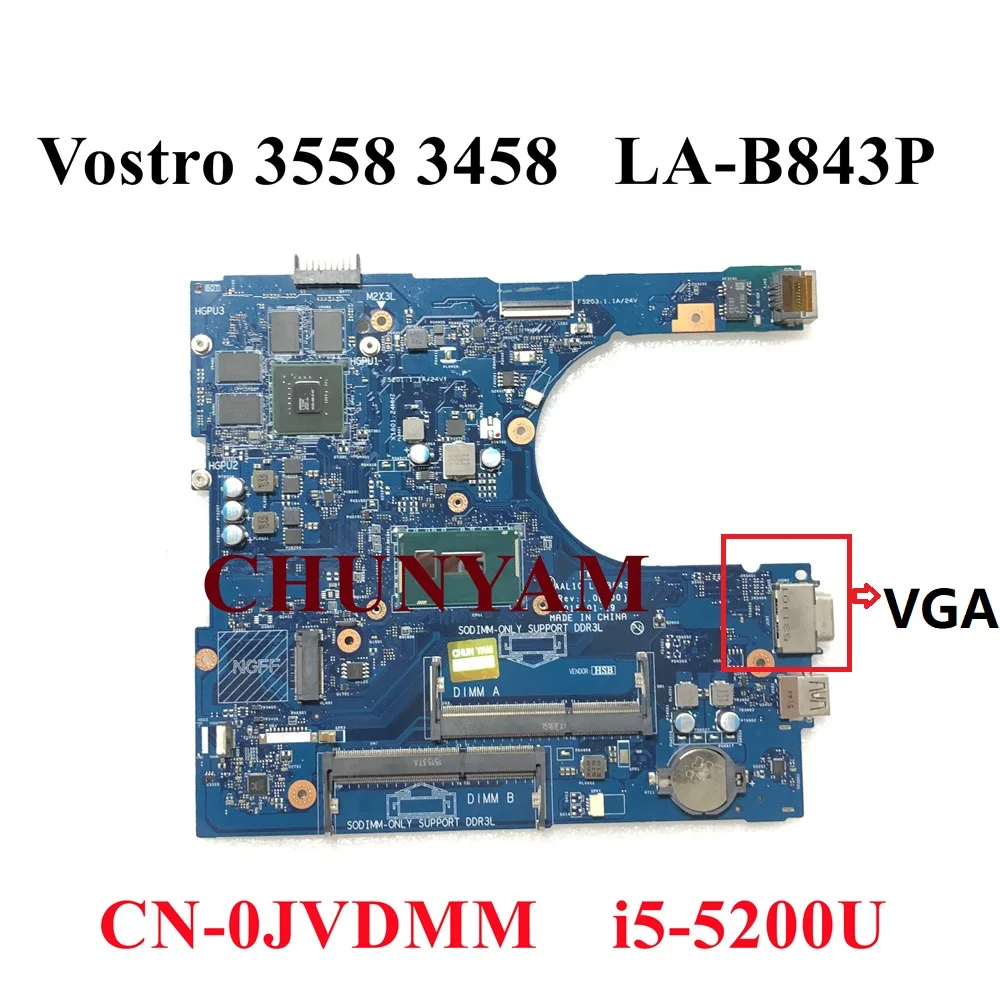 Новая детская видеокарта 2 Гб для ноутбука dell Vostro Series 14 3458 / 15 3558 материнская плата