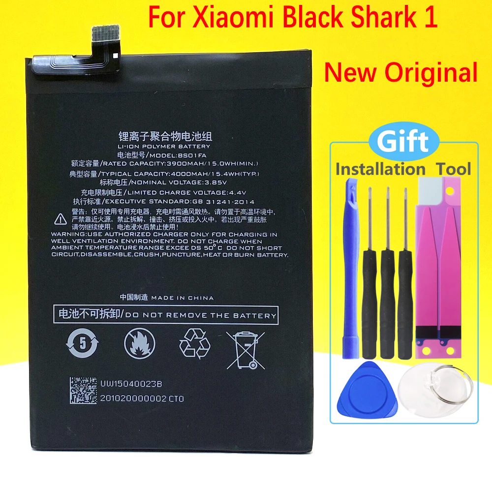 NEW Original BS01FA Battery For Xiaomi Black Shark 1/ Black Shark Dual SIM TD-LTE/ AWM-A0 BSO1FA High Quality
NEW Original BS01FA Battery For Xiaomi Black Shark 1/ Black Shark Dual SIM TD-LTE/ AWM-A0 BSO1FA High Quality