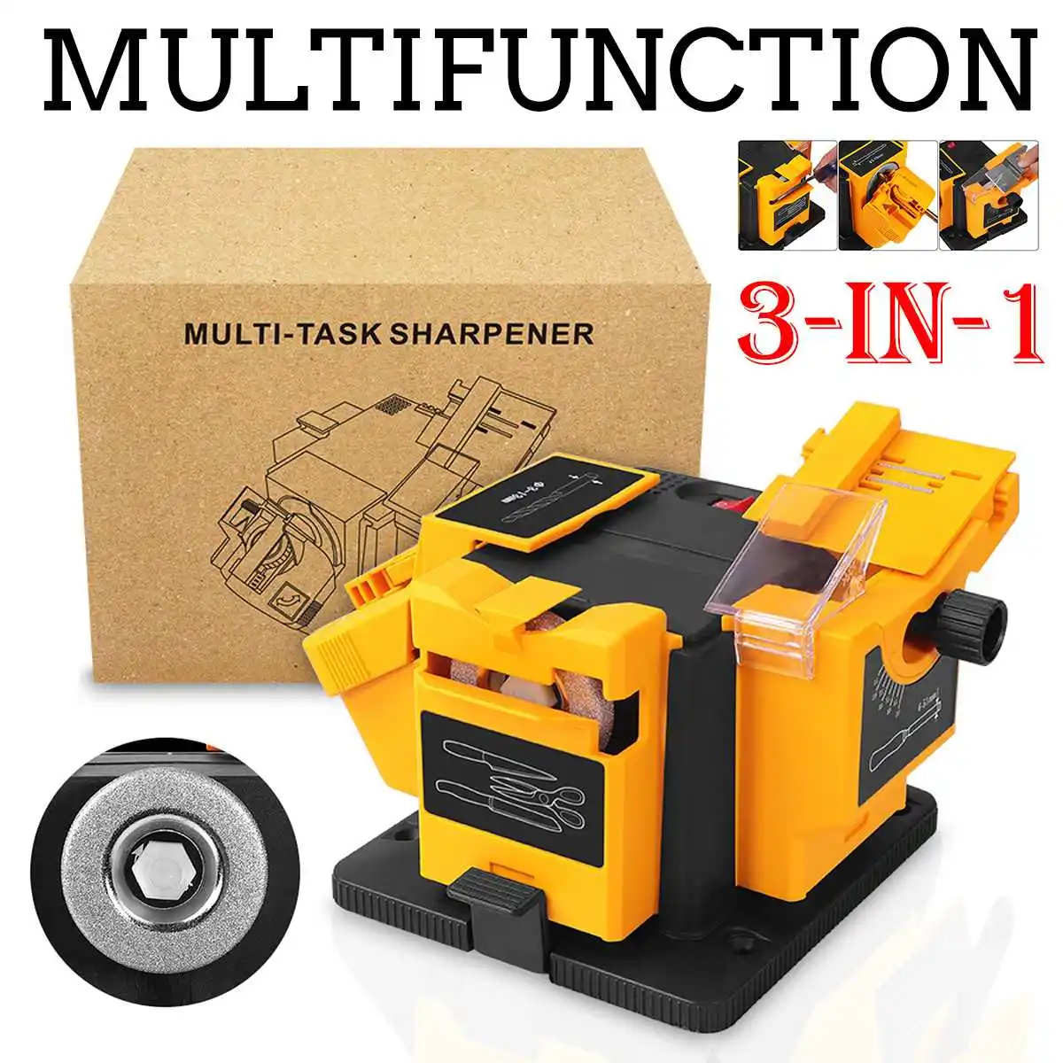 3 In 1 professional Electric Knife Sharpener Drill Sharpening Machine Kitchen Knife Sharper Grinder Sharpener
3 In 1 professional Electric Knife Sharpener Drill Sharpening Machine Kitchen Knife Sharper Grinder Sharpener
