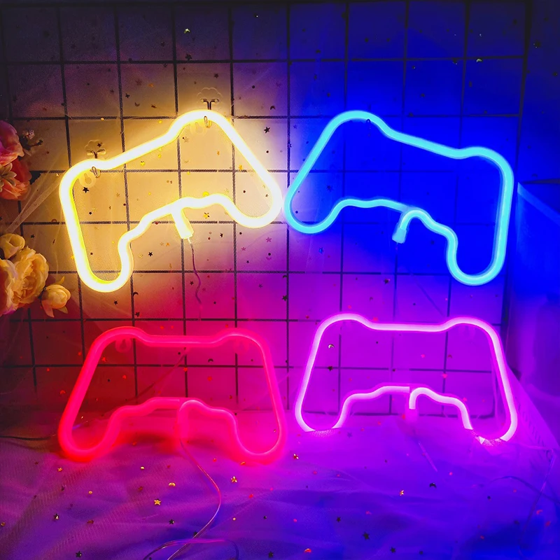 Neon Sign Light Gamepad Shaped Neon Light Table Lamp for Game Room Decor Xmas Party Holiday Wedding Home Decoration Gift
Neon Sign Light Gamepad Shaped Neon Light Table Lamp for Game Room Decor Xmas Party Holiday Wedding Home Decoration Gift