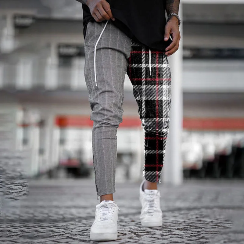 Plate Men's Broek Stripped High Tail Track-off Broek Herfst Streetwear Men's clothing Friend Skinny Potlood Broek 2021
Plate Men's Broek Stripped High Tail Track-off Broek Herfst Streetwear Men's clothing Friend Skinny Potlood Broek 2021