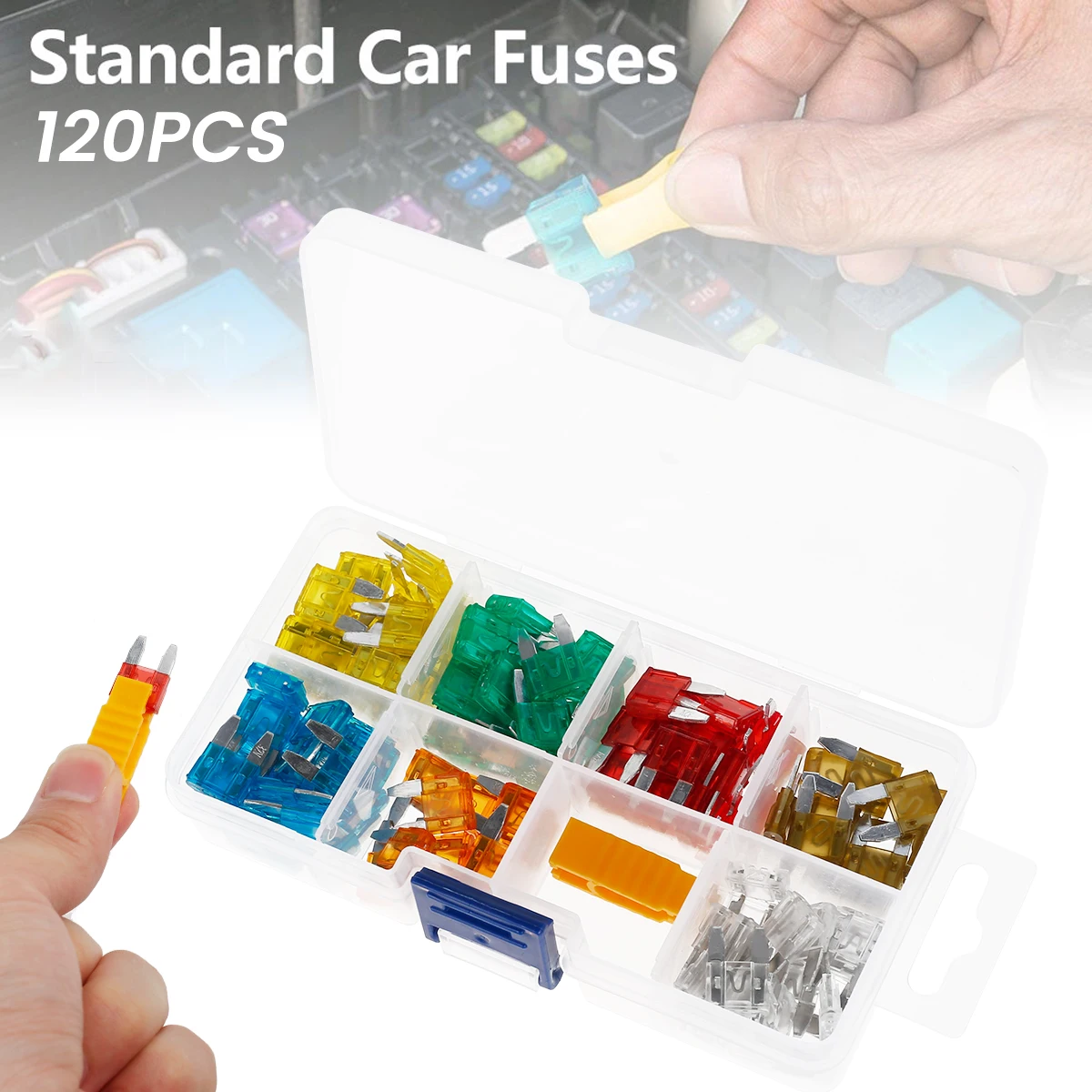121Pcs Standard Fuses Car Fuses Holder Assorted Auto Car Standard Blade Fuses with Extractor for Cars Trucks Motorcycles
121Pcs Standard Fuses Car Fuses Holder Assorted Auto Car Standard Blade Fuses with Extractor for Cars Trucks Motorcycles