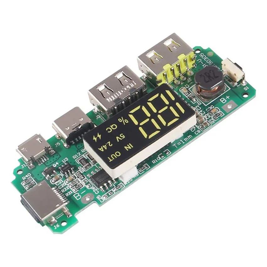 18650 Battery Charger Protection Module Dual USB 5V 2.4A with BMS Protection DIY Mobile Charging Accessories Digital LCD Display
18650 Battery Charger Protection Module Dual USB 5V 2.4A with BMS Protection DIY Mobile Charging Accessories Digital LCD Display