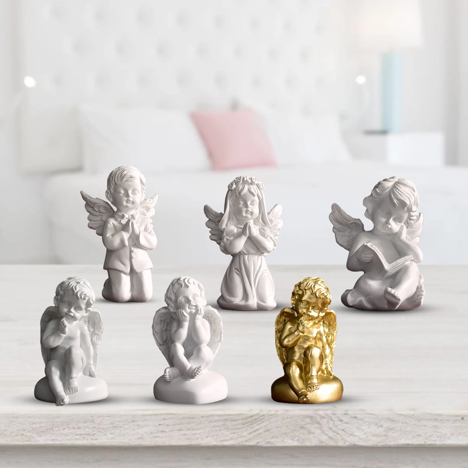 NEW Angel Figurines Praying Cherub Adorable Cherubs Angels Statues Miniatures For Home Garden Decoration Christmas Gifts 
NEW Angel Figurines Praying Cherub Adorable Cherubs Angels Statues Miniatures For Home Garden Decoration Christmas Gifts