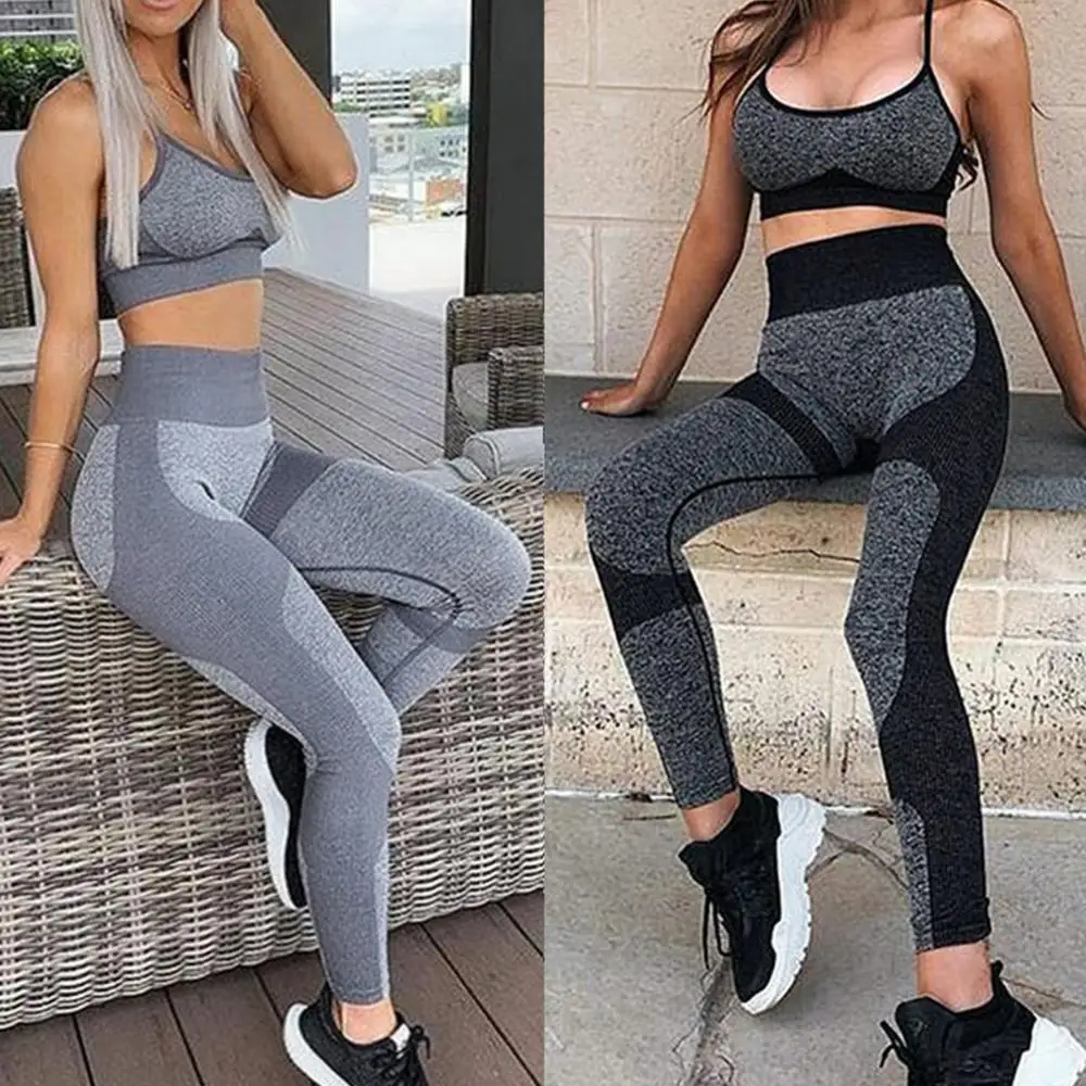 Women Workout Outfit Sports Bra Set Fitness Yoga Outfit Suit 2 Piece Leggings Pants Tights Butt Lift Gym Clothes Wire Free Bra
Women Workout Outfit Sports Bra Set Fitness Yoga Outfit Suit 2 Piece Leggings Pants Tights Butt Lift Gym Clothes Wire Free Bra