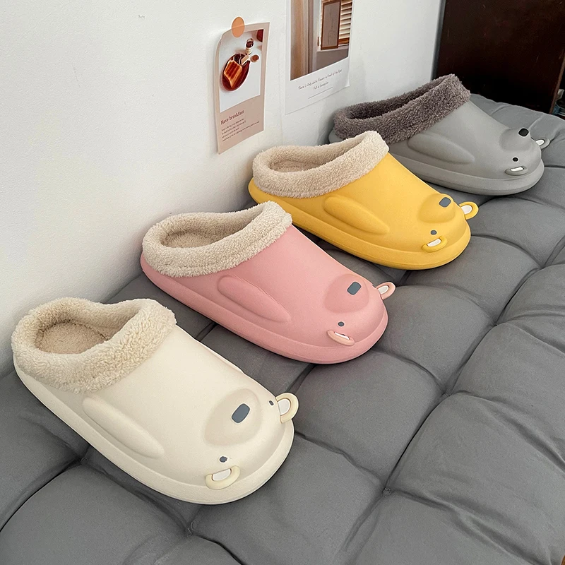 Women Bear Slippers Winter Warm Plush House Shoes Indoor Flip Flops Funny Cartoon Bear Slipper Female EVA Soft Anti-slip Shoes
Women Bear Slippers Winter Warm Plush House Shoes Indoor Flip Flops Funny Cartoon Bear Slipper Female EVA Soft Anti-slip Shoes