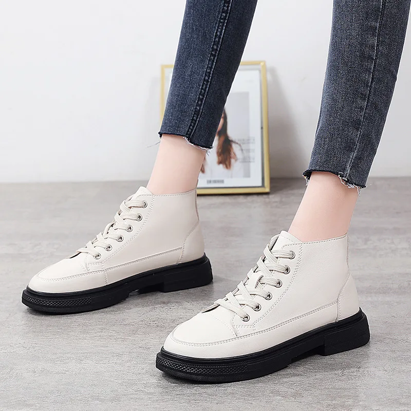 Women Genuine Leather Sport Shoes for Lace Up Soft Bottom Motorcycle Ladies Boot Shoes Woman Flat with Zapatos De Mujer Shoes
Women Genuine Leather Sport Shoes for Lace Up Soft Bottom Motorcycle Ladies Boot Shoes Woman Flat with Zapatos De Mujer Shoes