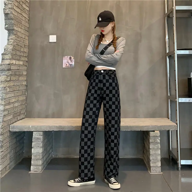 Harajuku Unisex Pants Plaid Pattern Loose Long Women Men Pant Outwear Fashion Blue Jeans Cargo Pants Streetwear Hipster Autumn
Harajuku Unisex Pants Plaid Pattern Loose Long Women Men Pant Outwear Fashion Blue Jeans Cargo Pants Streetwear Hipster Autumn