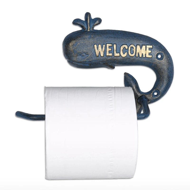 Whale Toilet Paper Holder Free Standing Paper Holder Cast Iron Countertop or Floor Standing Paper Product Roll Dispenser
Whale Toilet Paper Holder Free Standing Paper Holder Cast Iron Countertop or Floor Standing Paper Product Roll Dispenser