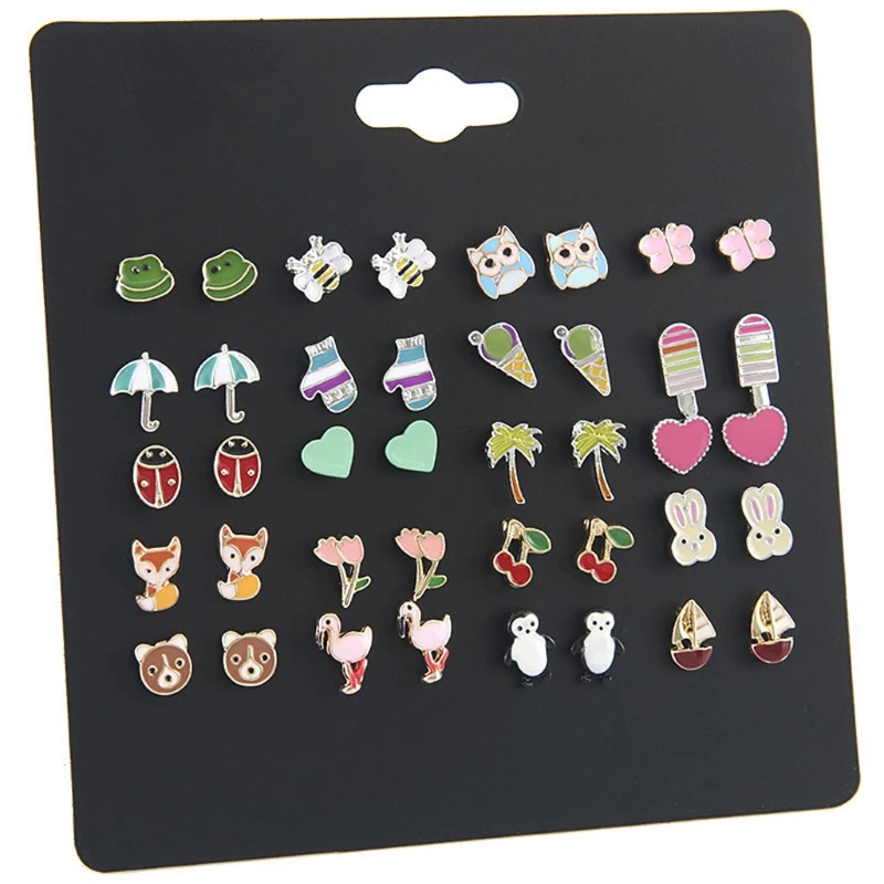 20 Pairs Cute Animal Fruit Fox Flamingo Stud Earrings Set For Kids Girls Women Fashion Jewelry Accessories
20 Pairs Cute Animal Fruit Fox Flamingo Stud Earrings Set For Kids Girls Women Fashion Jewelry Accessories