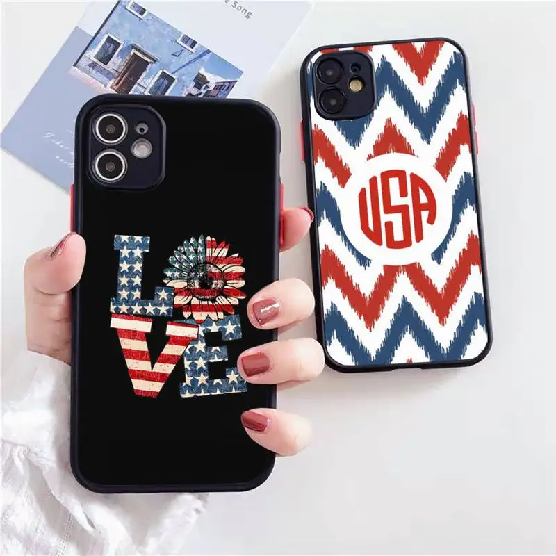 American USA Flag Phone Case For iPhone 13 12 11 Mini Pro XR XS Max 7 8 Plus X Matte transparent Back Cover
American USA Flag Phone Case For iPhone 13 12 11 Mini Pro XR XS Max 7 8 Plus X Matte transparent Back Cover