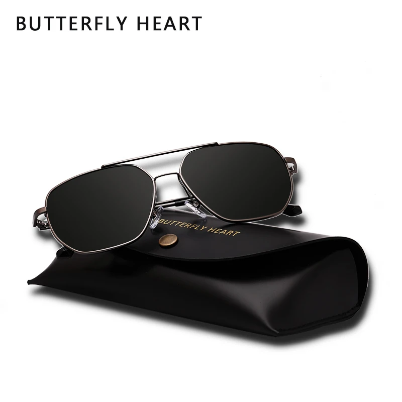 BUTTERFLY HEART Men Polarized Sunglasses Brand Vintage Square Driving Sun Glasses Men Driver Safety Protect UV400 Eyeglasses
BUTTERFLY HEART Men Polarized Sunglasses Brand Vintage Square Driving Sun Glasses Men Driver Safety Protect UV400 Eyeglasses