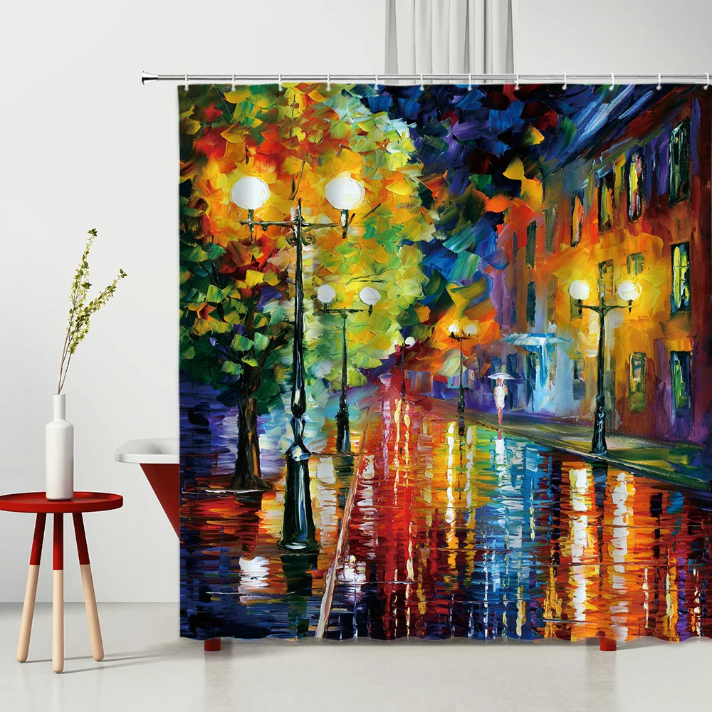 Oil Painting Shower Curtain Paris Landscape Iron Tower Maple Leaf Autumn Polyester Fabric Bathroom Decor Curtain Set With Hooks
Oil Painting Shower Curtain Paris Landscape Iron Tower Maple Leaf Autumn Polyester Fabric Bathroom Decor Curtain Set With Hooks