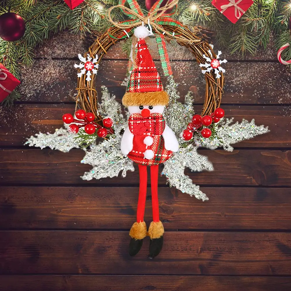 20cm Christmas Wreath New Year Xmas Party Door Wall Hanging Ornaments Natural Rattan Wreath Snowman/Santa/Elk Garland
20cm Christmas Wreath New Year Xmas Party Door Wall Hanging Ornaments Natural Rattan Wreath Snowman/Santa/Elk Garland