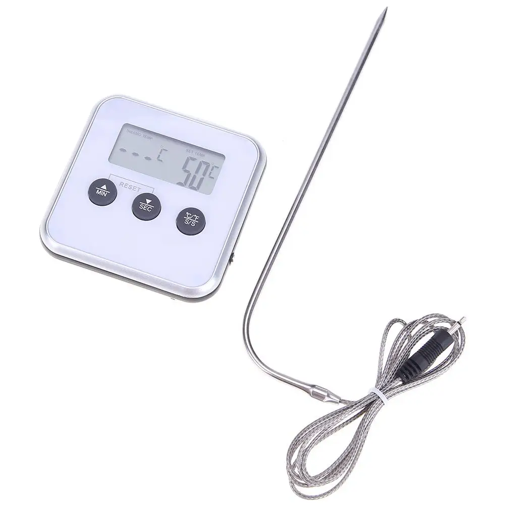 Food Meat Oven Temperature Meter Gauge with Remote Probe Kitchen BBQ Baking Thermometer Digital Electronic Thermometer Timer
Food Meat Oven Temperature Meter Gauge with Remote Probe Kitchen BBQ Baking Thermometer Digital Electronic Thermometer Timer