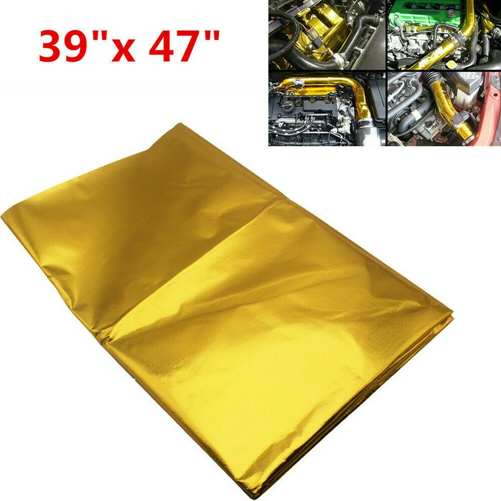 39"x47" Universal Car SUV Exhaust Golden Adhesive Reflect Heat Wrap Barrier
39"x47" Universal Car SUV Exhaust Golden Adhesive Reflect Heat Wrap Barrier