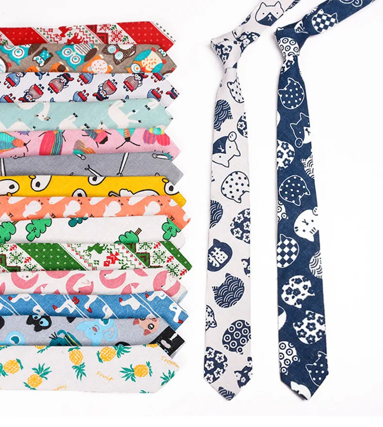 Ricnais Lovely Cartoons 6cm Cotton Men's Tie For Men Business Formal Occasions Wedding Accessories Neck Tie For Man Casual Gift
Ricnais Lovely Cartoons 6cm Cotton Men's Tie For Men Business Formal Occasions Wedding Accessories Neck Tie For Man Casual Gift