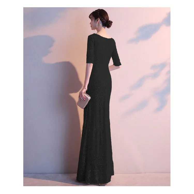 

Banquet dress 2020 women's new sequined fishtail dress noble elegant annual party dress long party cocktail dresses