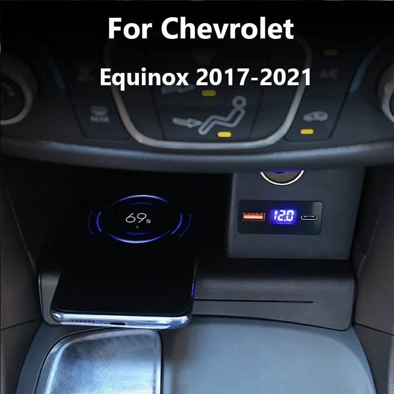 Qi Car Wireless Charger For Chevrolet EQUINOX 2017-2021 Mobile Phone Charging Plate Cigarette Lighter Installation Accessories
Qi Car Wireless Charger For Chevrolet EQUINOX 2017-2021 Mobile Phone Charging Plate Cigarette Lighter Installation Accessories