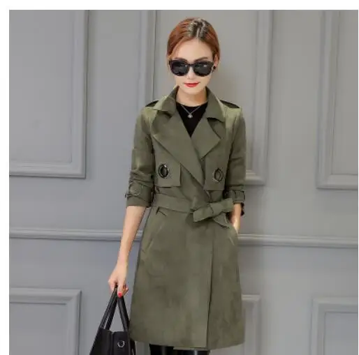 Women Windbreaker M-xl Female 2021 Spring And Autumn New Long Section Long-sleeved Fashion Lapel System Loose Trench Coat Tide 
Women Windbreaker M-xl Female 2021 Spring And Autumn New Long Section Long-sleeved Fashion Lapel System Loose Trench Coat Tide