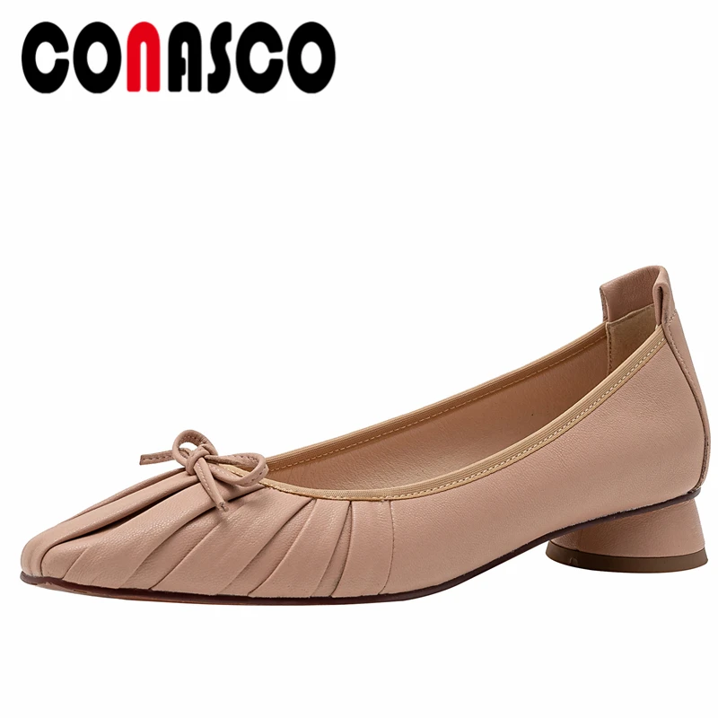 CONASCO Spring Summer Women Pumps Pointed Toe Genuine Leather Sweet Butterfly-Knot Basic Shoes Woman Low Heels Casual Working
CONASCO Spring Summer Women Pumps Pointed Toe Genuine Leather Sweet Butterfly-Knot Basic Shoes Woman Low Heels Casual Working