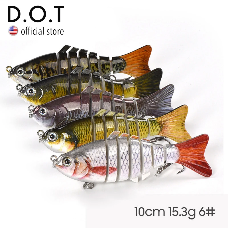 

Fishing wobbler Lifelike 6/7 Segment Swimbait Crankbait Hard Bait Slow 10cm 17g 15g Isca Artificial Lures Fishing Tackle