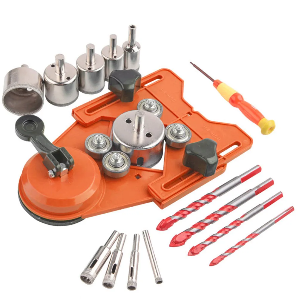 Tile Drill Guide Vacuum Base Sucker 6-30mm Diamond Coated Hole Saw Locator Oncrete Hole Opener Alloy Triangle Drill
Tile Drill Guide Vacuum Base Sucker 6-30mm Diamond Coated Hole Saw Locator Oncrete Hole Opener Alloy Triangle Drill