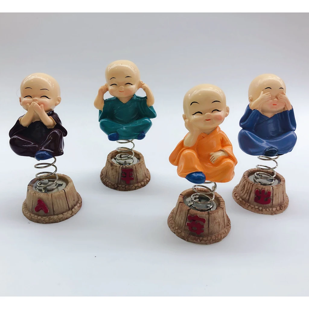 4pcs/set Little Monk Spring Shake Head Resin Crafts Car Home Decoration Ornaments Chinese Style Souvenirs Figurines Gifts
4pcs/set Little Monk Spring Shake Head Resin Crafts Car Home Decoration Ornaments Chinese Style Souvenirs Figurines Gifts