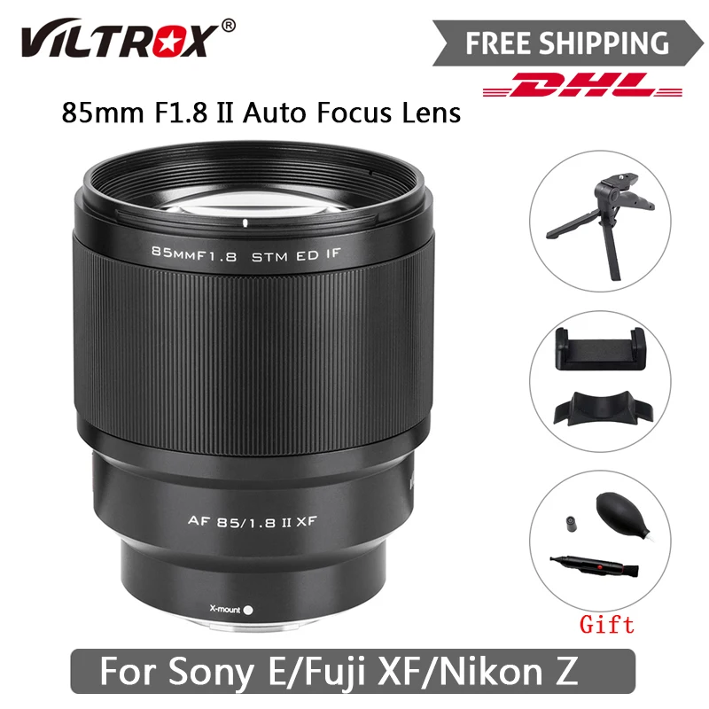 Портретный объектив VILTROX 85 мм 1 8 II с креплением X автофокусом F1.8 большой