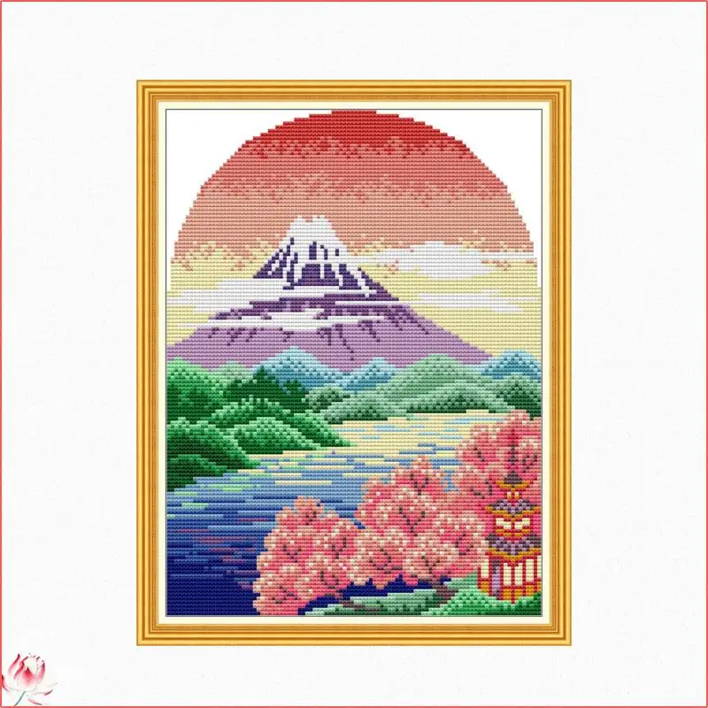 Beautiful Mount Fuji Scenery Cross Stitch Kits Handmade Embroidery 11CT 14CT Counted Printed Needlework Decoration Patterns Sets
Beautiful Mount Fuji Scenery Cross Stitch Kits Handmade Embroidery 11CT 14CT Counted Printed Needlework Decoration Patterns Sets
