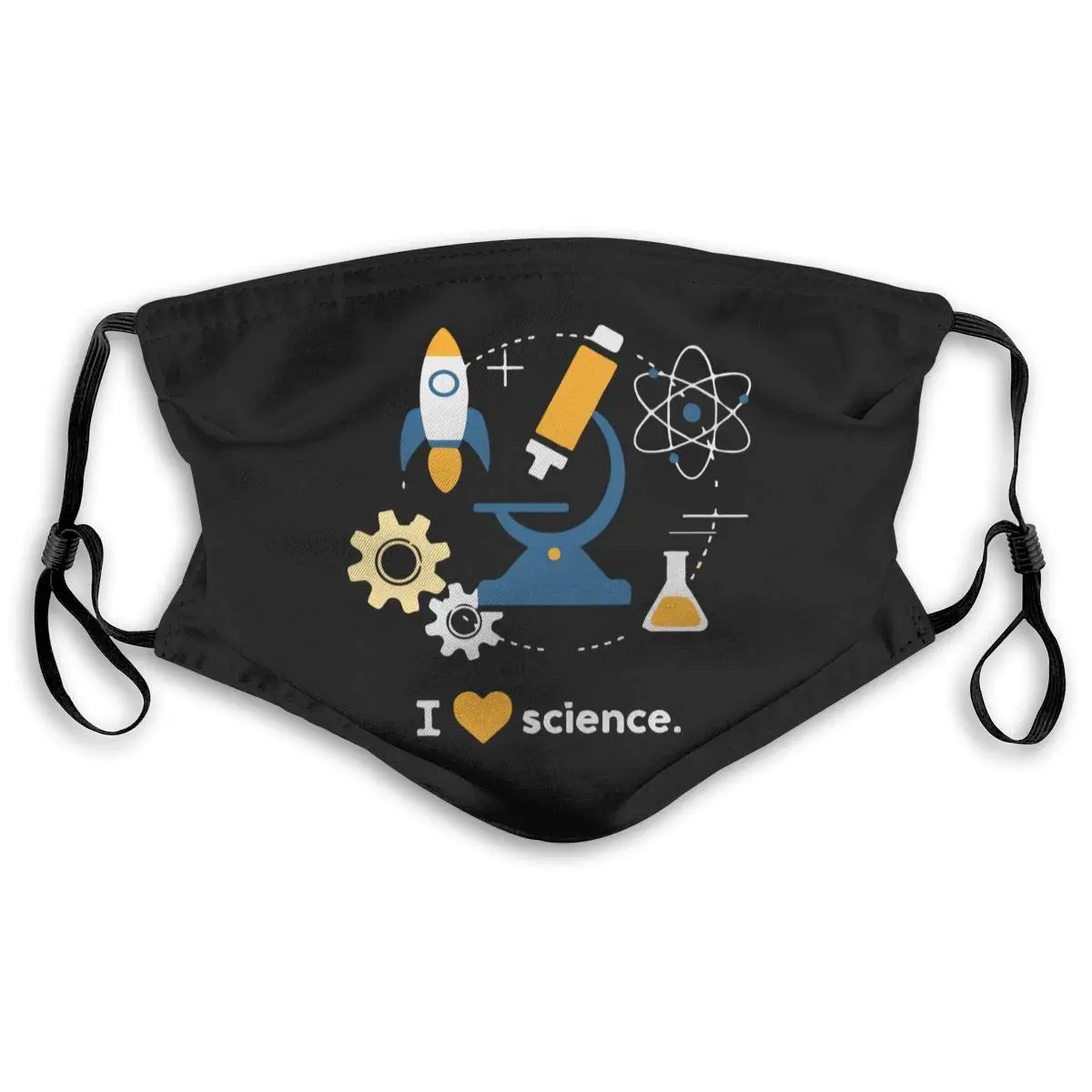 I Love Science Mouth Cover Mask with PM2.5 Filters 5 Layers of Protection for Men and Women Black
I Love Science Mouth Cover Mask with PM2.5 Filters 5 Layers of Protection for Men and Women Black