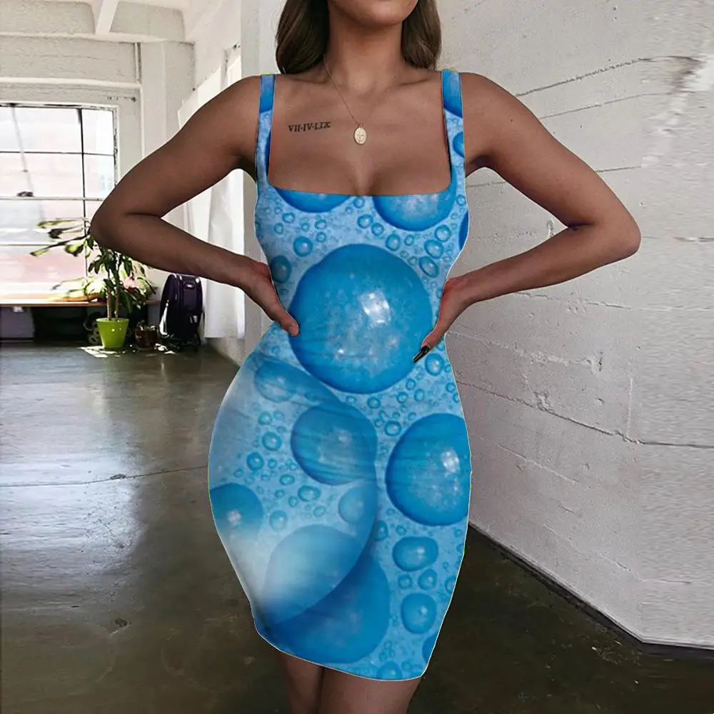 KYKU Brand Water Droplets Dress Women Ocean Ladies Dresses Blue Halter Sleeveless Novel Vestido Sexy Womens Clothing Club Short
KYKU Brand Water Droplets Dress Women Ocean Ladies Dresses Blue Halter Sleeveless Novel Vestido Sexy Womens Clothing Club Short