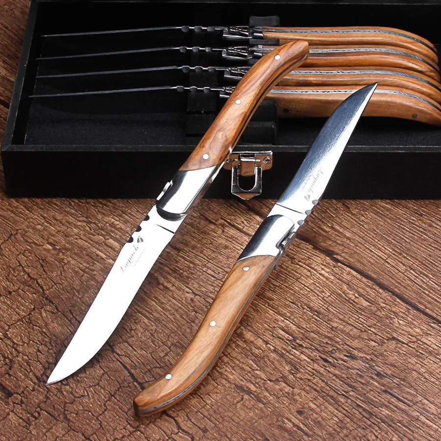 High-End Western-Style Olive Wooden Handle 6-Piece Western Food Knife Thickened Mosquito Steak Knife Steak Knife Gift Box Set
High-End Western-Style Olive Wooden Handle 6-Piece Western Food Knife Thickened Mosquito Steak Knife Steak Knife Gift Box Set