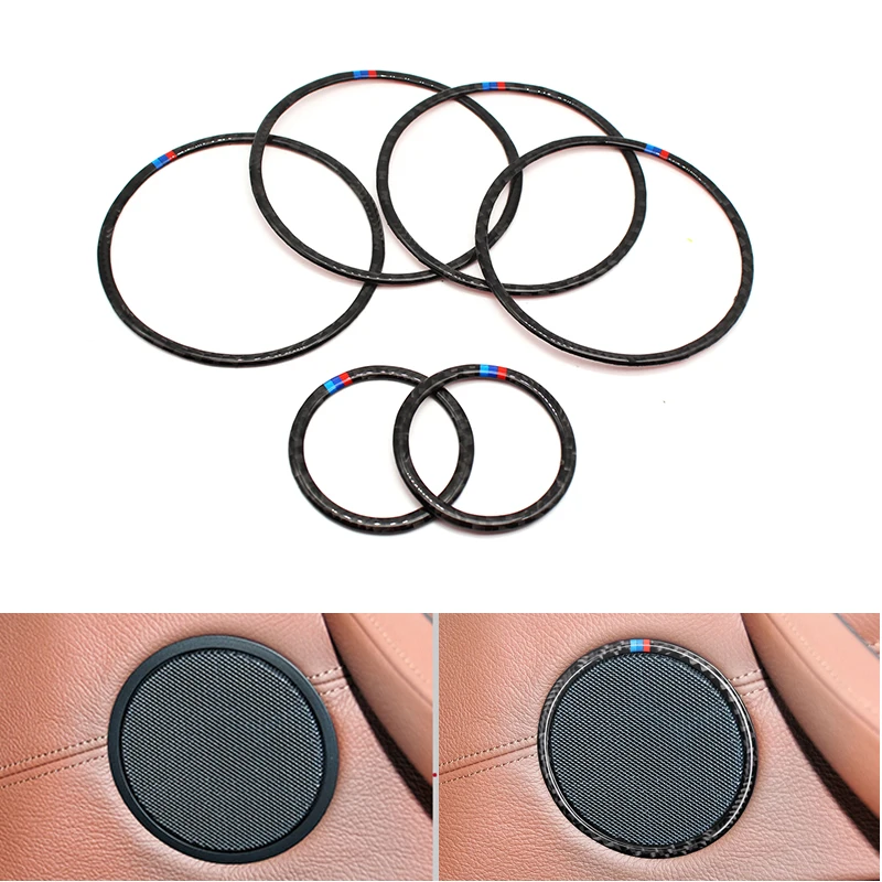 4pcs / 6pcs Car Styling Real Carbon Fiber Door Audio Speaker Ring Sticker Loudspeaker Cover Trim For BMW X5 X6 F15 F16 2014-2018
4pcs / 6pcs Car Styling Real Carbon Fiber Door Audio Speaker Ring Sticker Loudspeaker Cover Trim For BMW X5 X6 F15 F16 2014-2018